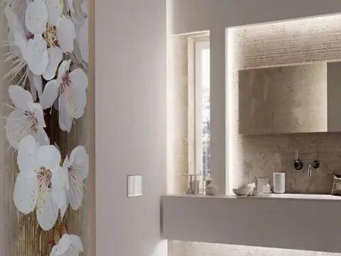 Panel szklany lazienka kwiaty jabloni