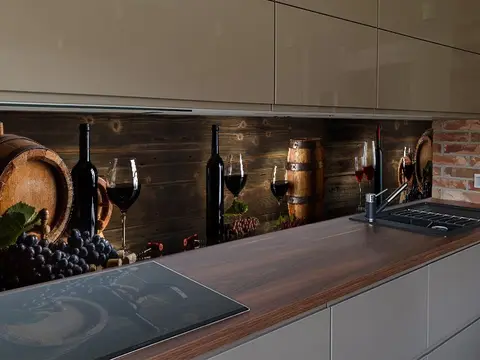 Panel szklany wina kuchnia